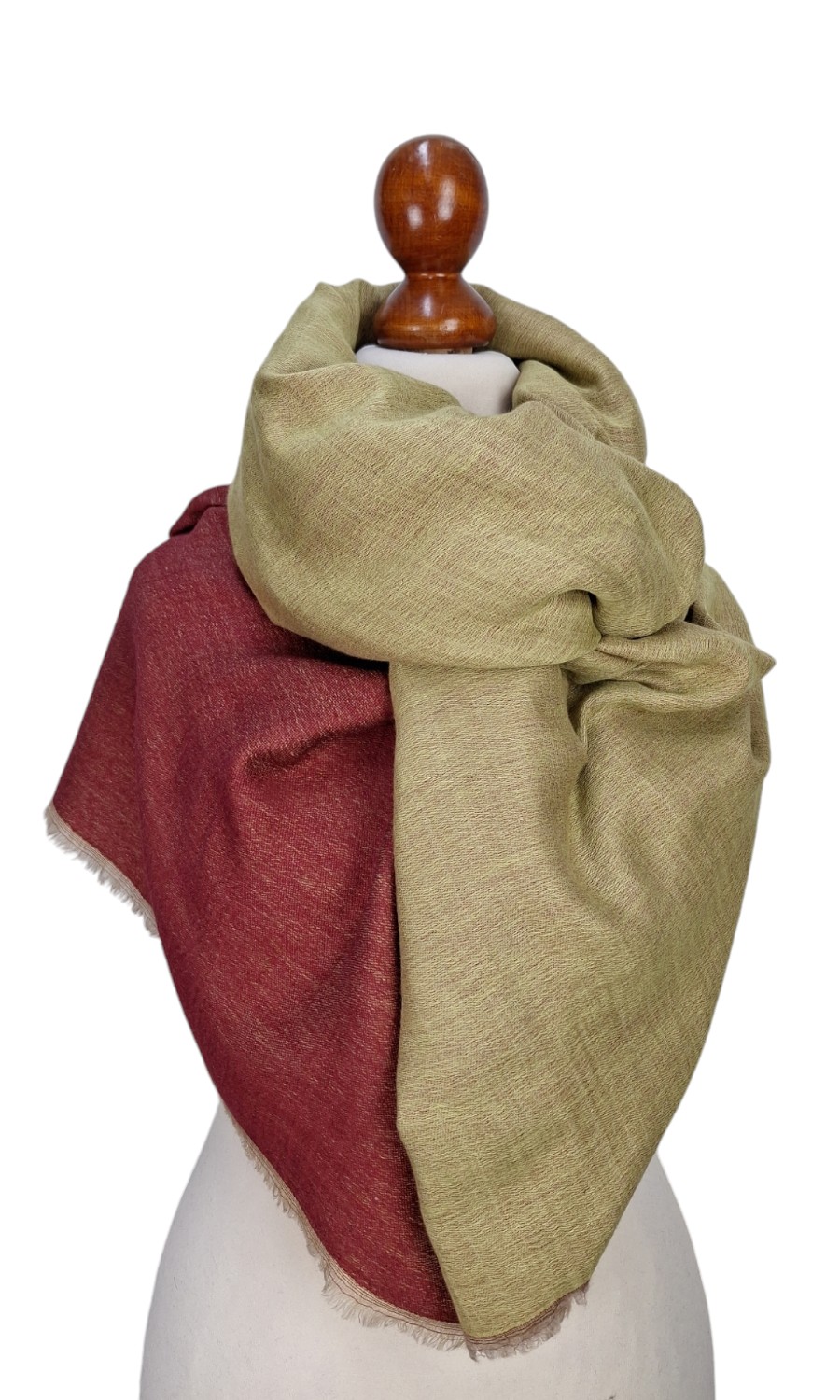 Großer zweifarbiger Wollschal - Mohini - Elegante Damen Stola